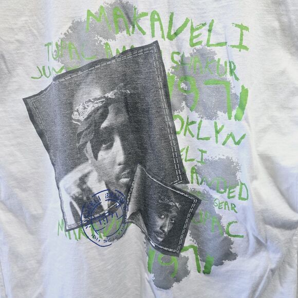 Tupac Shakur Rap Tee Makaveli Branded Against All Odds T-Shirt Sz XL READ - Picture 6 of 16